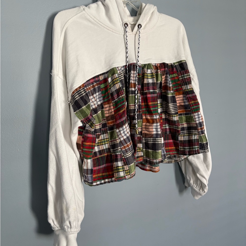 Pilcro Long-Sleeve Patchwork & Knit
Twofer Hoodie size S